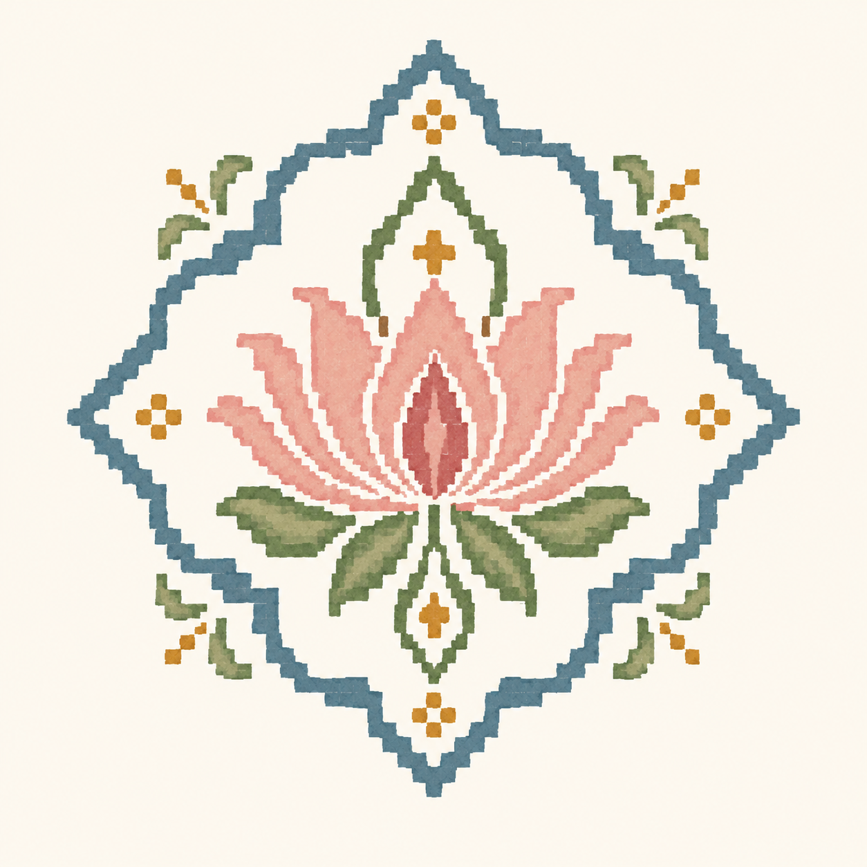 Lotus Bloom Stitch Charm
