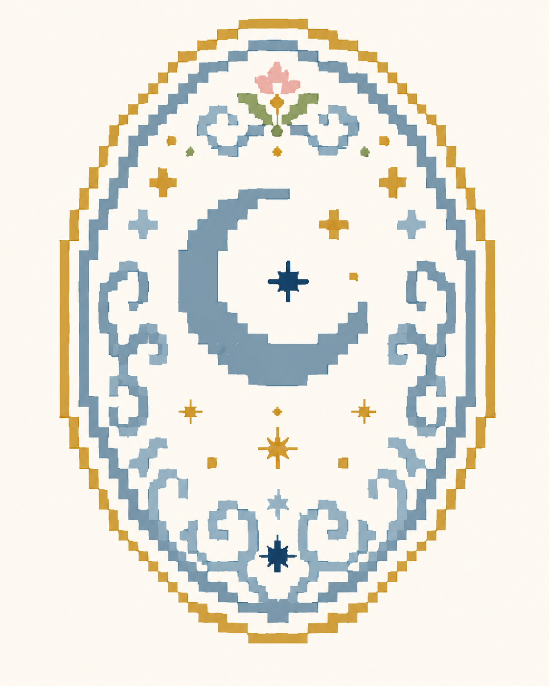 Blue Moon Stitch Charm