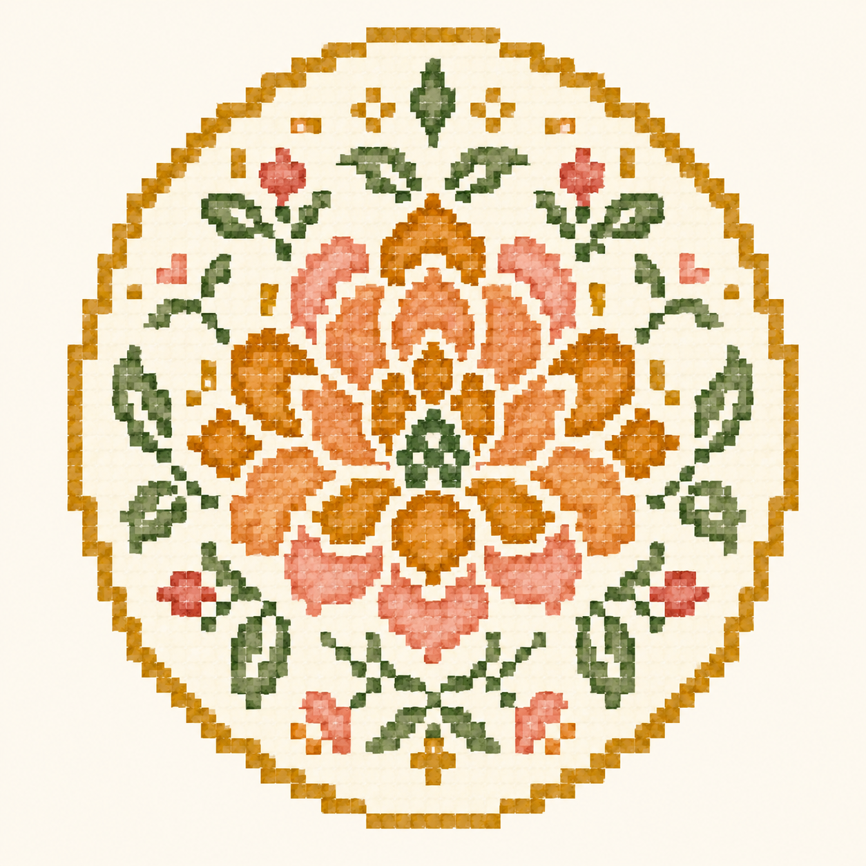 Marigold Stitch Charm design